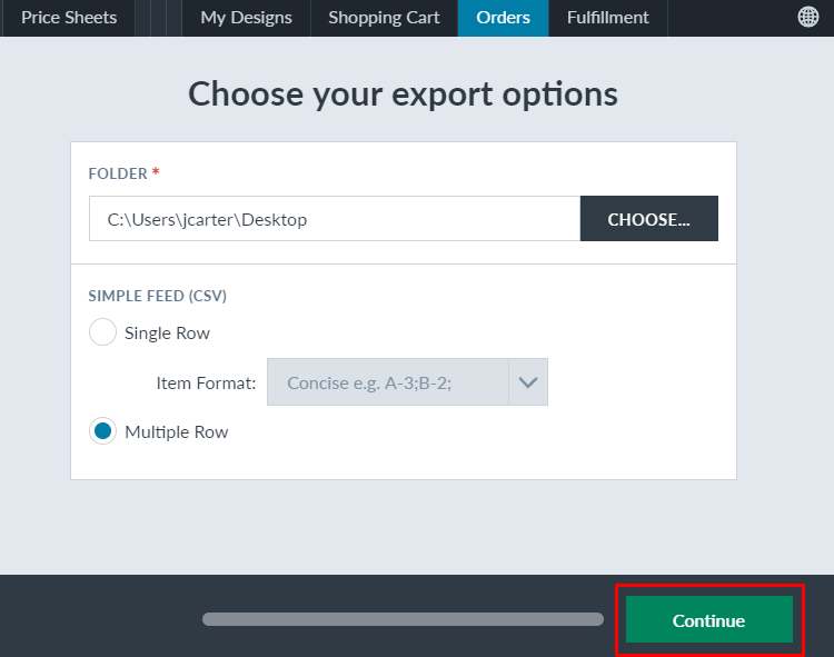 How to - Export Order Data CSV [Captura: Workflow]