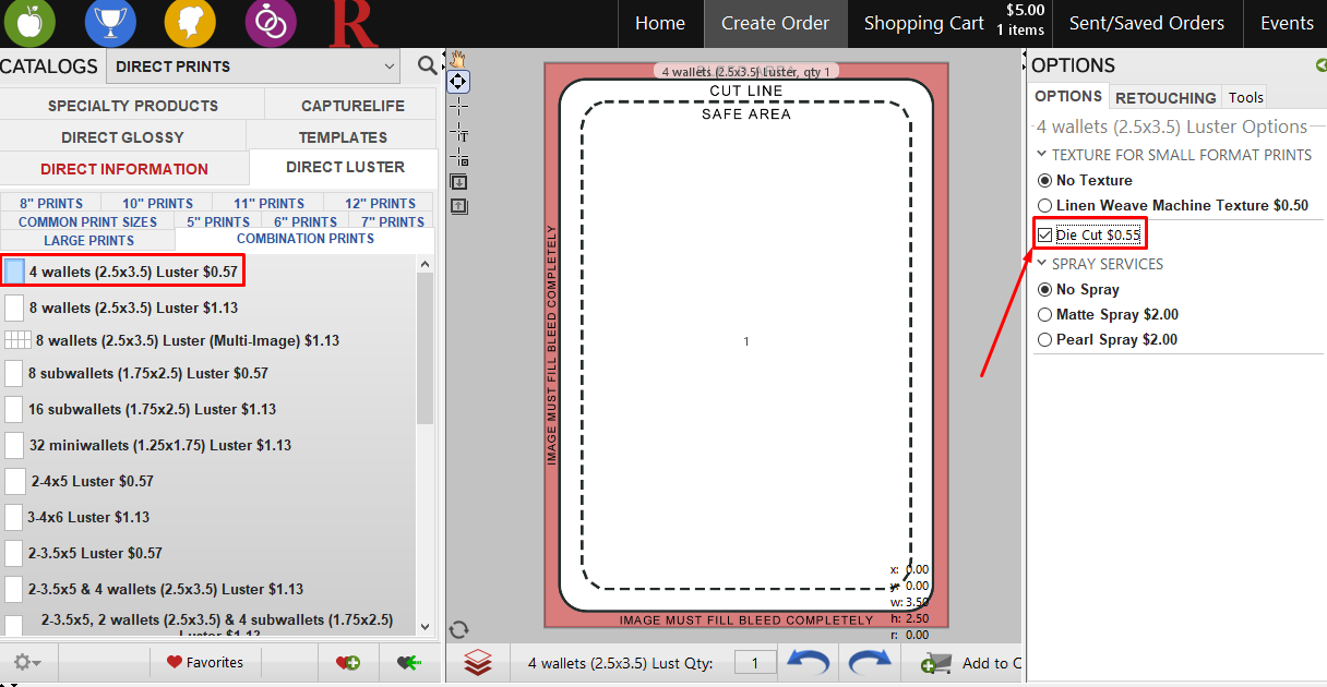 How to - Order Die Cut Wallets [ROES]