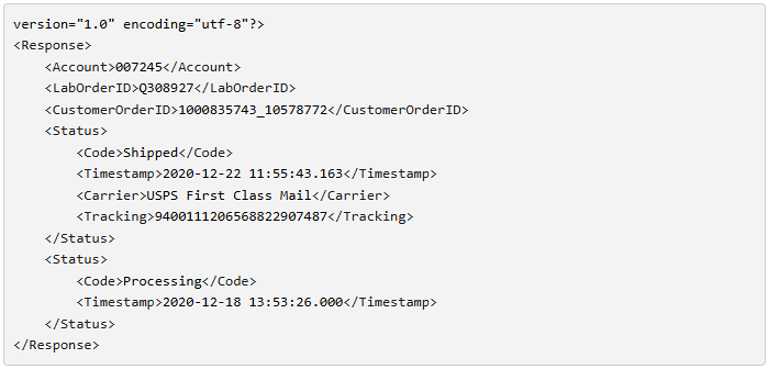 Order Status Retrieval API